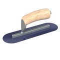 Bon Tool Blue Steel Finishing Trowel - Round End - 10-1/2" x 3" with Camel Back Wood Handle 66-148